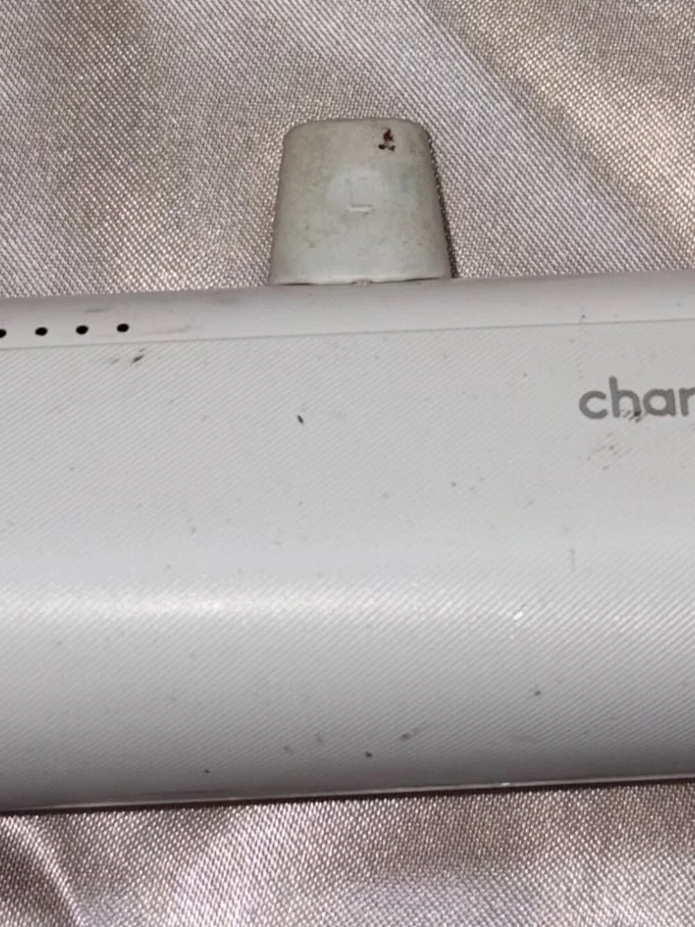 white portable charger